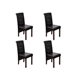 Esszimmerstühle 4 Einheiten braunes Kunstleder von , Essstühle - Ref: Foro24-160319, Preis: 355,04 €, Rabatt: %
