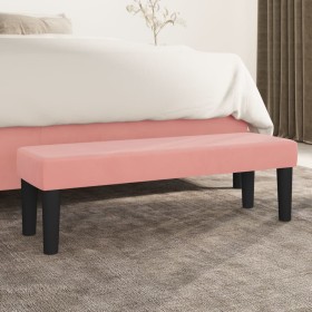 Pink velvet bench 100x30x30 cm by , Banks - Ref: Foro24-346671, Price: 48,25 €, Discount: %