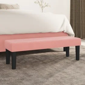 Pink velvet bench 100x30x30 cm by , Banks - Ref: Foro24-346671, Price: 59,25 €, Discount: %