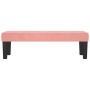 Banco de terciopelo rosa 100x30x30 cm de , Bancos - Ref: Foro24-346671, Precio: 39,00 €, Descuento: %