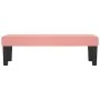 Banco de terciopelo rosa 100x30x30 cm de , Bancos - Ref: Foro24-346671, Precio: 59,25 €, Descuento: %