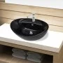 Keramikspüle mit Loch für schwarzen ovalen Wasserhahn/Abfluss von vidaXL, Sinkt - Ref: Foro24-141921, Preis: 62,01 €, Rabatt: %
