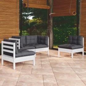 4-teiliges Gartenmöbel-Set mit Kissen aus massivem Kiefernholz von , Gartensets - Ref: Foro24-3096173, Preis: 341,15 €, Rabat...