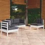 4-teiliges Gartenmöbel-Set mit Kissen aus massivem Kiefernholz von , Gartensets - Ref: Foro24-3096173, Preis: 341,15 €, Rabat...
