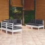 Garden furniture set 6 pieces and cushions solid pine wood by , Garden sets - Ref: Foro24-3096209, Price: 491,18 €, Discount: %