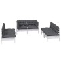 Gartenmöbel-Set 6-teilig und Kissen aus massivem Kiefernholz von , Gartensets - Ref: Foro24-3096209, Preis: 497,44 €, Rabatt: %