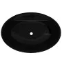 Ceramic sink with oval black hole for faucet/drain. by vidaXL, Sinks - Ref: Foro24-141921, Price: 62,01 €, Discount: %