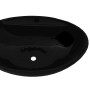 Keramikspüle mit Loch für schwarzen ovalen Wasserhahn/Abfluss von vidaXL, Sinkt - Ref: Foro24-141921, Preis: 67,97 €, Rabatt: %