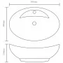 Ceramic sink with oval black hole for faucet/drain. by vidaXL, Sinks - Ref: Foro24-141921, Price: 62,01 €, Discount: %