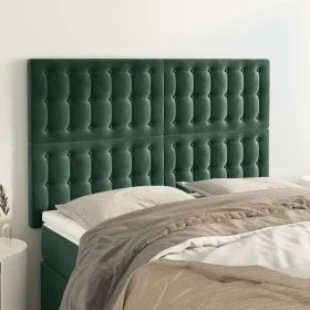 Kopfteile 4 Einheiten dunkelgrüner Samt 72x5x78/88 cm von , Kopf- und Fußteile - Ref: Foro24-3116817, Preis: 121,65 €, Rabatt: %