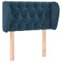 Dark blue velvet headboard 83x23x78/88 cm by , Headboards and footboards - Ref: Foro24-3117514, Price: 60,02 €, Discount: %
