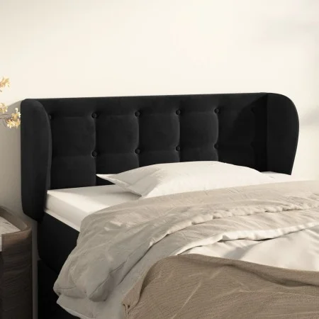 Kopfteil aus schwarzem Samt, 83 x 23 x 78/88 cm von , Kopf- und Fußteile - Ref: Foro24-3117610, Preis: 47,64 €, Rabatt: %
