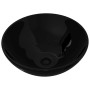 Lavabo de cerámica negro redondo de vidaXL, Lavabos - Ref: Foro24-141929, Precio: 67,63 €