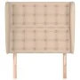 Headboard with ears cappuccino synthetic leather 83x23x118/128 cm by , Headboards and footboards - Ref: Foro24-3118033, Price...