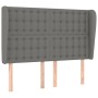 Kopfteil mit dunkelgrauen Stoffohren 147x23x118/128 cm von , Kopf- und Fußteile - Ref: Foro24-3118389, Preis: 137,35 €, Rabat...
