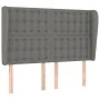 Kopfteil mit dunkelgrauen Stoffohren 147x23x118/128 cm von , Kopf- und Fußteile - Ref: Foro24-3118389, Preis: 134,64 €, Rabat...