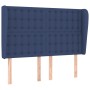 Cabecero con orejas de tela azul 147x23x118/128 cm de , Cabeceros y pies de cama - Ref: Foro24-3118394, Precio: 120,96 €, Des...