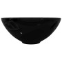 Lavabo de cerámica negro redondo de vidaXL, Lavabos - Ref: Foro24-141929, Precio: 67,63 €