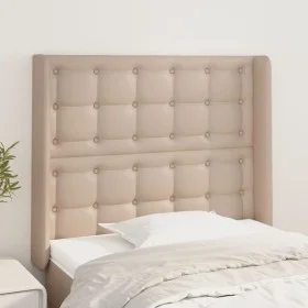 Kopfteil mit Ohren, Cappuccino-Kunstleder, 83 x 16 x 118/128 cm von , Kopf- und Fußteile - Ref: Foro24-3119657, Preis: 74,63 ...
