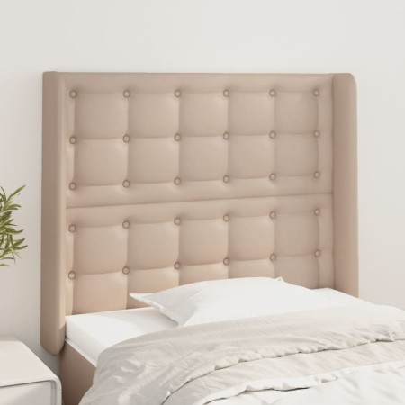 Kopfteil mit Ohren, Cappuccino-Kunstleder, 83 x 16 x 118/128 cm von , Kopf- und Fußteile - Ref: Foro24-3119657, Preis: 75,81 ...