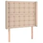 Headboard with ears cappuccino synthetic leather 83x16x118/128 cm by , Headboards and footboards - Ref: Foro24-3119657, Price...