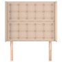 Kopfteil mit Ohren, Cappuccino-Kunstleder, 83 x 16 x 118/128 cm von , Kopf- und Fußteile - Ref: Foro24-3119657, Preis: 75,81 ...