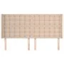Headboard with ears cappuccino synthetic leather 163x16x118/128 cm by , Headboards and footboards - Ref: Foro24-3119681, Pric...
