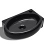 Rundes Keramikwaschbecken mit schwarzem Wasserhahn/Ablaufloch von vidaXL, Sinkt - Ref: Foro24-141925, Preis: 68,58 €, Rabatt: %