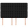 Headboards 4 units black fabric 72x5x78/88 cm by , Headboards and footboards - Ref: Foro24-3116766, Price: 111,63 €, Discount: %