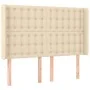 Headboard with cream fabric ears 147x16x118/128 cm by , Headboards and footboards - Ref: Foro24-3120017, Price: 116,04 €, Dis...