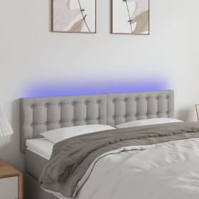 Hellgraues Stoffkopfteil mit LED 144x5x78/88 cm von , Kopf- und Fußteile - Ref: Foro24-3122044, Preis: 62,90 €, Rabatt: %