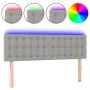 Light gray fabric headboard with LED 144x5x78/88 cm by , Headboards and footboards - Ref: Foro24-3122044, Price: 60,98 €, Dis...