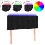 Cabecero con LED de terciopelo negro 80x5x78/88 cm de , Cabeceros y pies de cama - Ref: Foro24-3122078, Precio: 42,87 €, Desc...