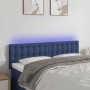 Cabecero con LED de tela azul 144x5x78/88 cm de , Cabeceros y pies de cama - Ref: Foro24-3122050, Precio: 60,69 €, Descuento: %