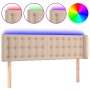 Kopfteil mit LED-Cappuccino-Kunstleder 147x16x78/88 cm von , Kopf- und Fußteile - Ref: Foro24-3123331, Preis: 79,23 €, Rabatt: %