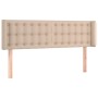 Cabecero con LED cuero sintético capuchino 147x16x78/88 cm de , Cabeceros y pies de cama - Ref: Foro24-3123331, Precio: 79,23...