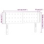Kopfteil mit LED-Cappuccino-Kunstleder 147x16x78/88 cm von , Kopf- und Fußteile - Ref: Foro24-3123331, Preis: 79,23 €, Rabatt: %
