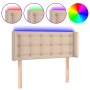 Kopfteil mit LED-Kunstleder in der Farbe Cappuccino, 93 x 16 x 78/88 cm von , Kopf- und Fußteile - Ref: Foro24-3123319, Preis...