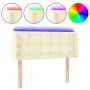 Headboard with LED cream synthetic leather 83x16x78/88 cm by , Headboards and footboards - Ref: Foro24-3123310, Price: 58,37 ...