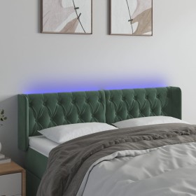 LED-Kopfteil aus dunkelgrünem Samt, 163 x 16 x 78/88 cm von , Kopf- und Fußteile - Ref: Foro24-3123629, Preis: 96,10 €, Rabat...