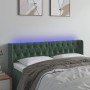 Cabecero con LED de terciopelo verde oscuro 163x16x78/88 cm de , Cabeceros y pies de cama - Ref: Foro24-3123629, Precio: 92,1...