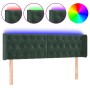 Cabecero con LED de terciopelo verde oscuro 163x16x78/88 cm de , Cabeceros y pies de cama - Ref: Foro24-3123629, Precio: 92,1...