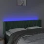 Cabecero con LED de terciopelo verde oscuro 163x16x78/88 cm de , Cabeceros y pies de cama - Ref: Foro24-3123629, Precio: 93,8...