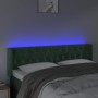 LED-Kopfteil aus dunkelgrünem Samt, 163 x 16 x 78/88 cm von , Kopf- und Fußteile - Ref: Foro24-3123629, Preis: 96,10 €, Rabat...