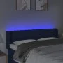 Cabecero con LED de tela azul 147x16x78/88 cm de , Cabeceros y pies de cama - Ref: Foro24-3123674, Precio: 65,39 €, Descuento: %