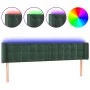 Dunkelgrünes Samtkopfteil mit LED 183x16x78/88 cm von , Kopf- und Fußteile - Ref: Foro24-3123733, Preis: 81,92 €, Rabatt: %