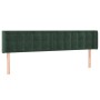 Cabecero con LED de terciopelo verde oscuro 183x16x78/88 cm de , Cabeceros y pies de cama - Ref: Foro24-3123733, Precio: 77,2...