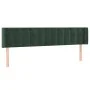 Cabecero con LED de terciopelo verde oscuro 183x16x78/88 cm de , Cabeceros y pies de cama - Ref: Foro24-3123733, Precio: 81,9...