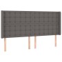 Kopfteil mit LED-grauem Kunstleder 163x16x118/128cm von , Kopf- und Fußteile - Ref: Foro24-3124148, Preis: 132,53 €, Rabatt: %