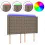 Cabecero con LED de tela gris taupe 147x16x118/128 cm de , Cabeceros y pies de cama - Ref: Foro24-3124484, Precio: 121,46 €, ...